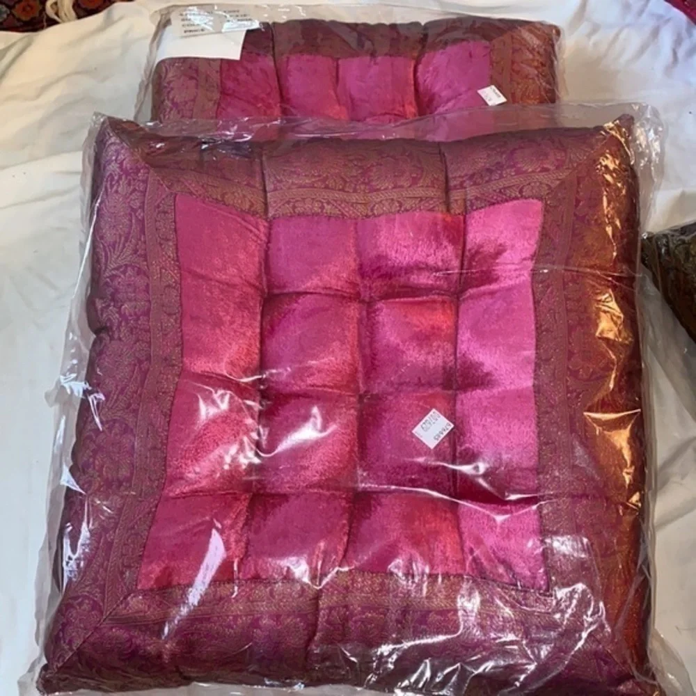 Taj Mahal- Home decor luxury pillows Taj Hotel Velvet Hot pink /Fuscia color 2